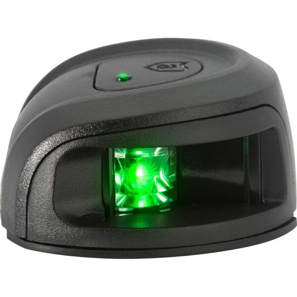 Attwood LightArmor Deck Mount Navigation Light - Black Composite - Starboard (green) - 2NM - Image 2