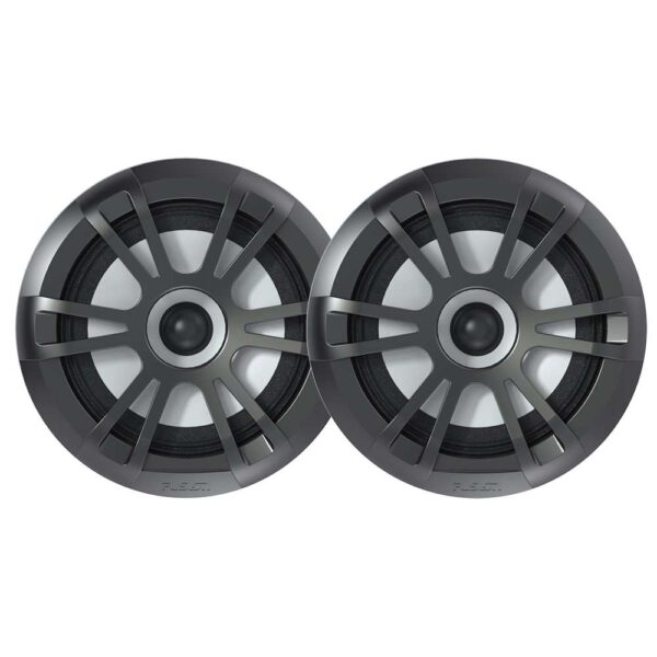 FUSION EL-FL651SPG EL Series Full Range Shallow Mount Marine Grey Speakers - 6.5" w- LED Lights