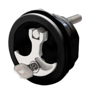 Whitecap Compression Handle CP Zamac-Black Nylon Locking Fresh Water Use Only