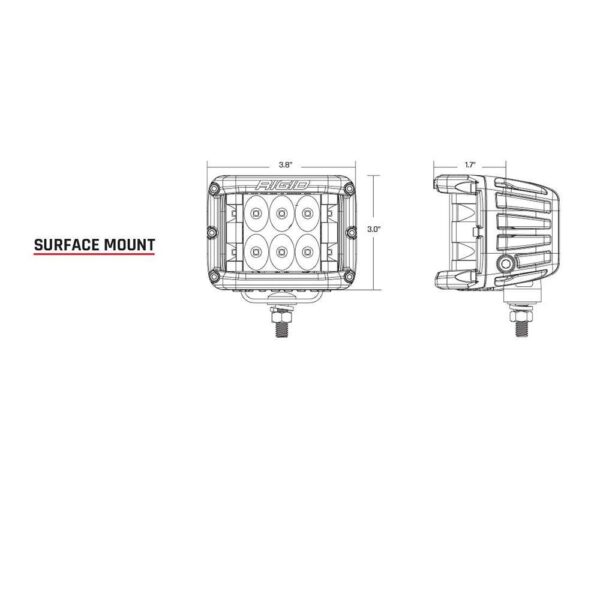RIGID Industries D-SS Series PRO Driving Surface Mount - Pair - Black - Image 2
