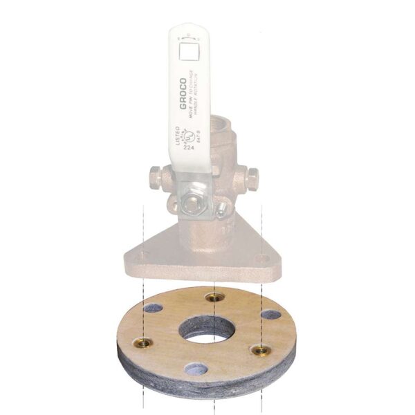GROCO Backing Block f-3-4" & 1" Seacocks