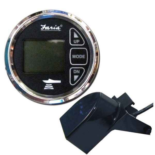 Faria Chesapeake Black 2" Dual Depth & Temp Sounder w-Transom Mount Transducer