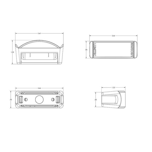 Lumitec Contour Series Inset Navigation Light - Stern White - Image 2