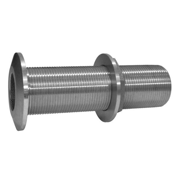 GROCO 2" Stainless Steel Extra Long Thru-Hull Fitting w-Nut