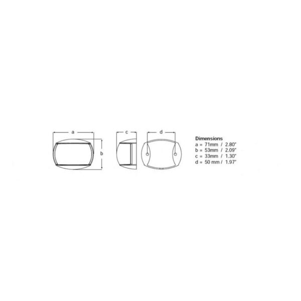 Hella Marine NaviLED Compact 2nm Towing Navigation Lamp - Black Shroud - Image 2