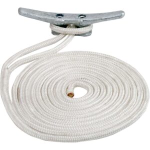 Sea-Dog Double Braided Nylon Dock Line - 5-8" x 50' - White