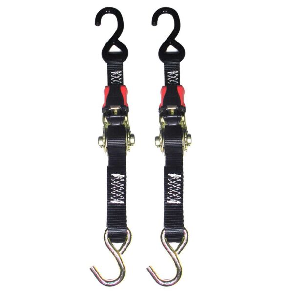 Rod Saver Rubber Ratchet Tie-Down - 1" x 4' - Pair