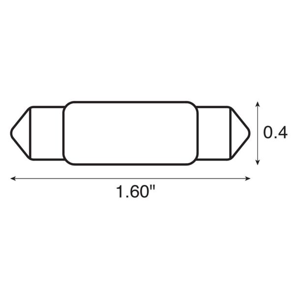 Ancor Bulb, Festoon, 12V - .97A - 15W - 12CP - 2-Pieces - Image 2