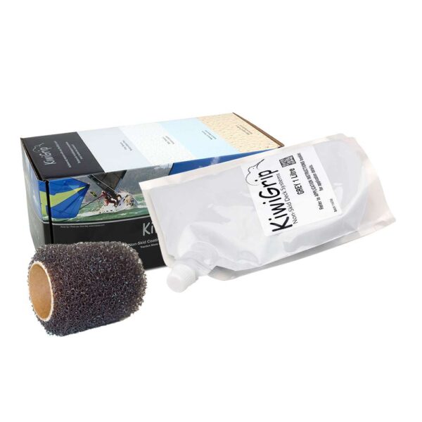 KiwiGrip 1 Liter Pouch - Grey w-4" Roller