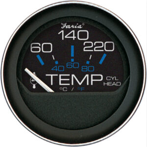 Faria Coral 2" Cylinder Head Temperature Gauge (60-120 F) w-Sender