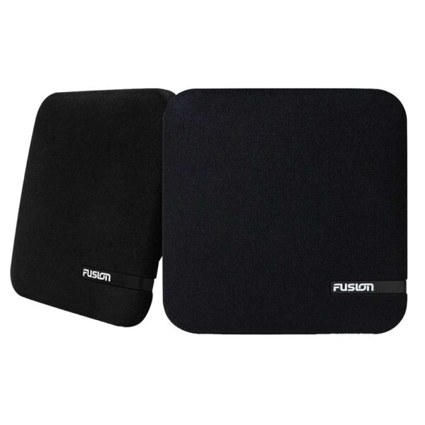 FUSION SM-F65CB SM Series 6.5" Shallow Mount Square Speakers - Black Cloth Grill - 100W