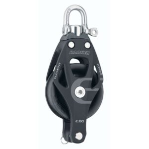 Harken 60mm Single Aluminum Element Block w-Swivel & Becket
