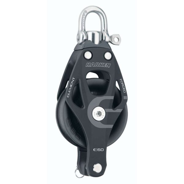 Harken 60mm Single Aluminum Element Block w-Swivel & Becket
