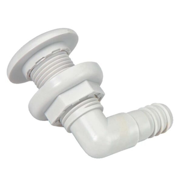Johnson Pump Thru-Hull Connector - 3-4" - 90 - White