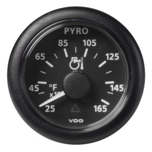 Veratron 52 MM (2-1-16") ViewLine Pyrometer - 250 to 1650F - Black Dial & Bezel