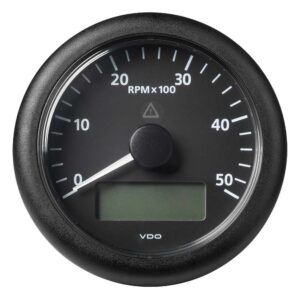 Veratron 3-3-8" (85MM) ViewLine Tachometer w-Multi-Function Display - 0 to 5000 RPM - Black Dial & Bezel