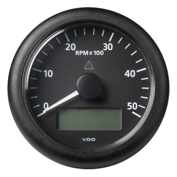 Veratron 3-3-8" (85MM) ViewLine Tachometer w-Multi-Function Display - 0 to 5000 RPM - Black Dial & Bezel