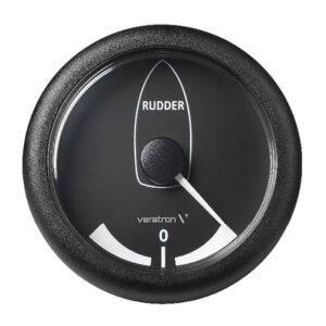 Veratron 3-3-8" (85MM) ViewLine Rudder Angle Indicator -45-+45 - 8 to 32V - Black Dial & Bezel