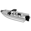 Carver Performance Poly-Guard Wide Series Styled-to-Fit Boat Cover f-18.5' Aluminum V-Hull Boats w-Walk-Thru Windshield - Grey - Image 2