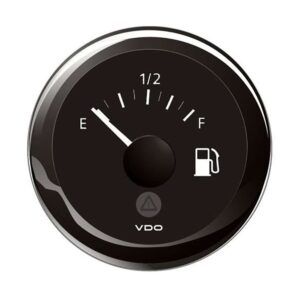 Veratron 52MM (2-1-16") ViewLine Tank Level Gauge E-F - 3-180 Ohm - Black Dial & Bezel