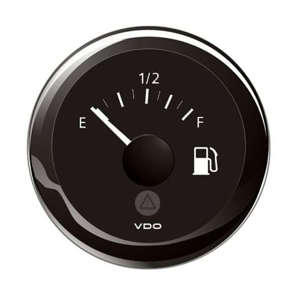 Veratron 52MM (2-1-16") ViewLine Tank Level Gauge E-F - 3-180 Ohm - Black Dial & Bezel