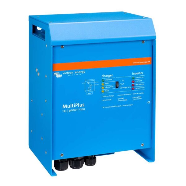 Victron MultiPlus Inverter-Charger 12VDC - 3000VA - 120VAC w- 120AMP Charger - 50AMP Transfer Switch - UL Approved - Image 2