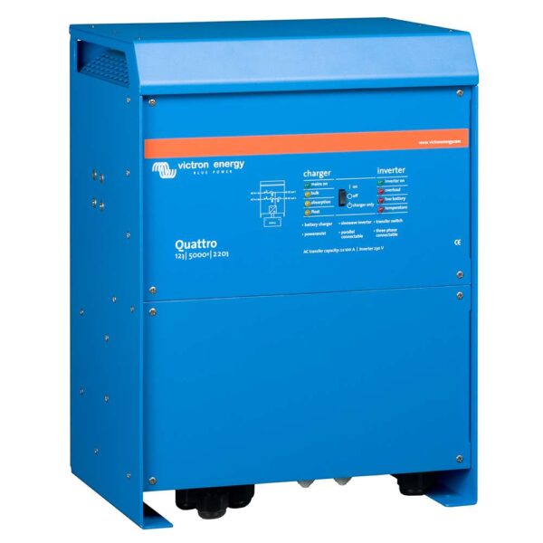 Victron Quattro Inverter-Charger 12 VDC - 5000W -Dual 100AMP 120VAC Inputs - Auto Transfer Switch - 200AMP Battery Charger - Stackable - Image 2