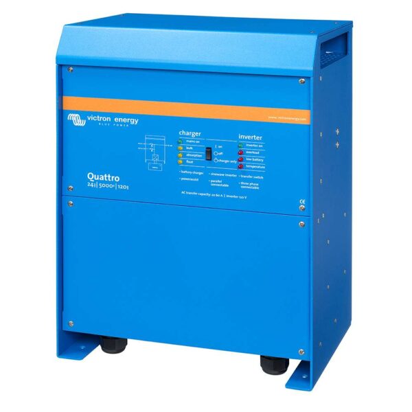 Victron Quattro Inverter-Charger 24V DC - 5000W - Dual 100AMP 120V AC Inputs - Auto Transfer Switch - 120AMP Battery Charger - Stackable - Image 3