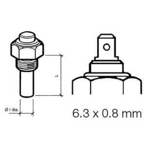 Veratron Engine Oil Temperature Sensor - Single Pole, Common Ground - 50-150C-120-300F - 6-24V - M14 x 1.5 Thread