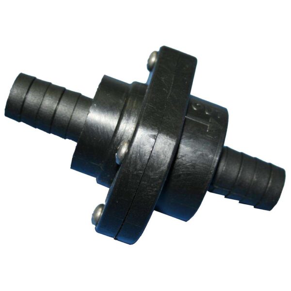 T-H Marine Double Barb Inline Scupper Check Valve - 3-4" - Black