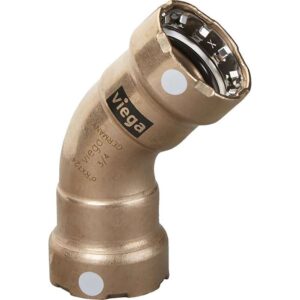 Viega MegaPress 3-4" 45 Copper Nickel Elbow - Double Press Connection - Smart Connect Technology
