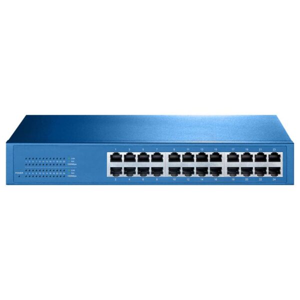 Aigean 24-Port Network Switch - Desk or Rack Mountable - 100-240VAC - 50-60Hz
