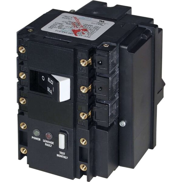 Blue Sea C-Series ELCI Main Circuit Breaker - 120-240V AC 50A