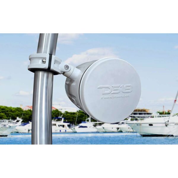 DS18 Silicone Marine Speaker Cover f-6.5" Speakers - White - Image 2