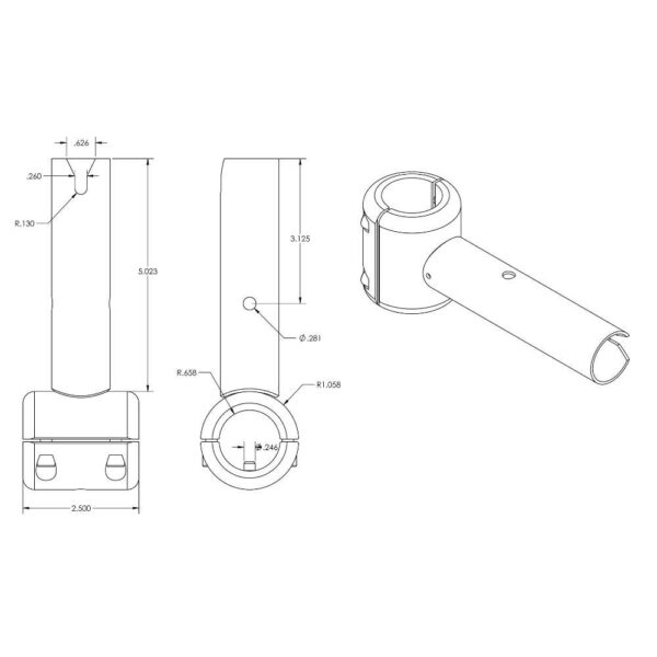 TACO ShadeFin Fixed Clamp-On Mount - Image 2