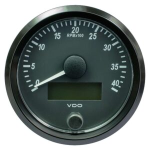VDO SingleViu 80mm (3-1-8") Tachometer - 4,000 RPM