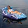 Aqua Leisure Ultra Cushioned Comfort Lounge Hawaiian Wave Print w-Adjustable Pillow - Image 2