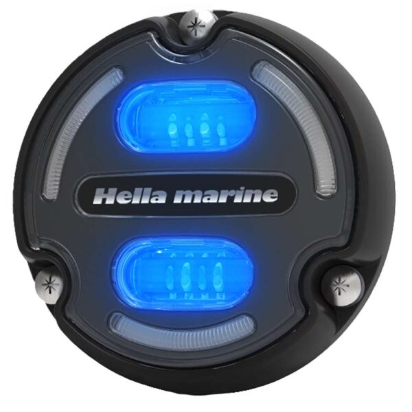 Hella Marine Apelo A2 Blue White Underwater Light - 3000 Lumens - Black Housing - Charcoal Lens w-Edge Light - Image 3