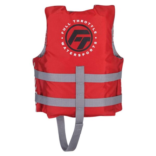 Full Throttle Child Nylon Life Jacket - Red - Image 2