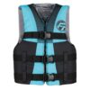 Full Throttle Teen Nylon Life Jacket - Aqua-Black