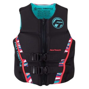Full Throttle Women's Rapid-Dry Flex-Back Life Jacket - Women's XS - Pink-Black