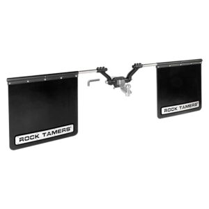 ROCK TAMERS 2.5" Hub Mudflap System - Matte Black-Stainless