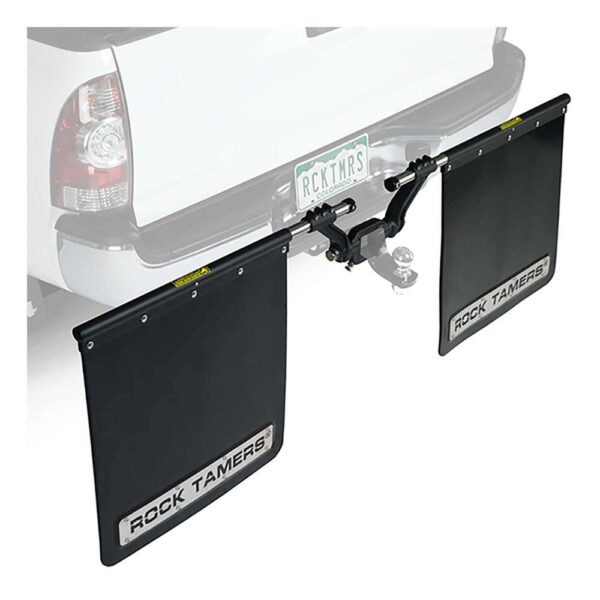 ROCK TAMERS 2.5" Hub Mudflap System - Matte Black-Stainless - Image 2