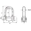 Wichard Self-Locking D Shackle - Diameter 4mm - 5-32" - Image 2
