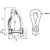 Wichard Self-Locking Twisted Shackle - Diameter 5mm - 3-16" - Image 2