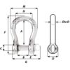 Wichard Captive Pin Bow Shackle - Diameter 4mm - 5-32" - Image 2