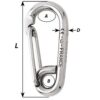 Wichard Symmetric Carbine Hook - Length 60mm - 1-4" - Image 2