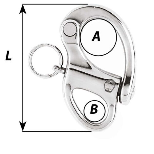 Wichard 2" Snap Shackle w-Fixed Eye - 50mm - Image 2