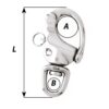 Wichard 2-3-4" Snap Shackle w-Swivel & Clevis Pin - 70mm - Image 2