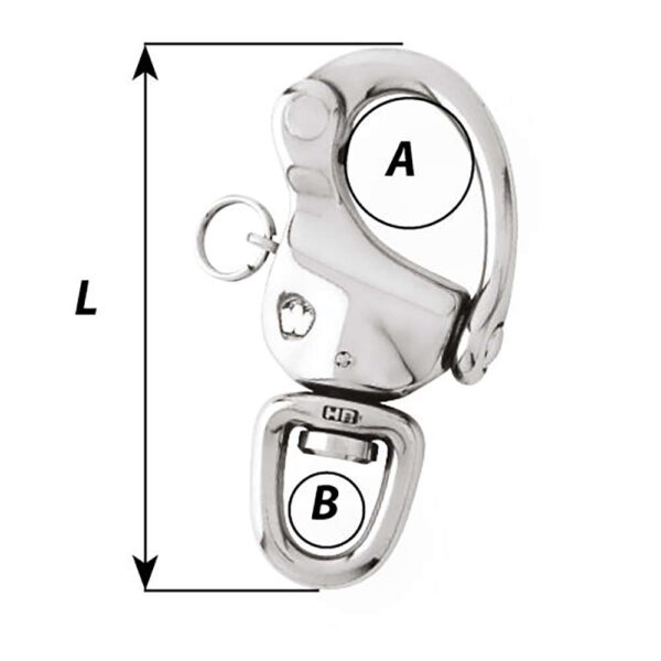 Wichard 3-1-2" Snap Shackle w-Swivel Eye - Image 2